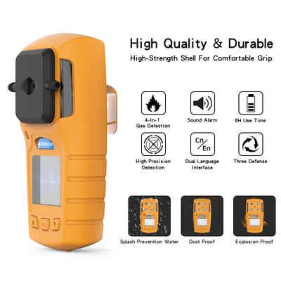 نوع پراکندگی قابل حمل Multi Detector Gas PC TPU Material Low / High Alarm